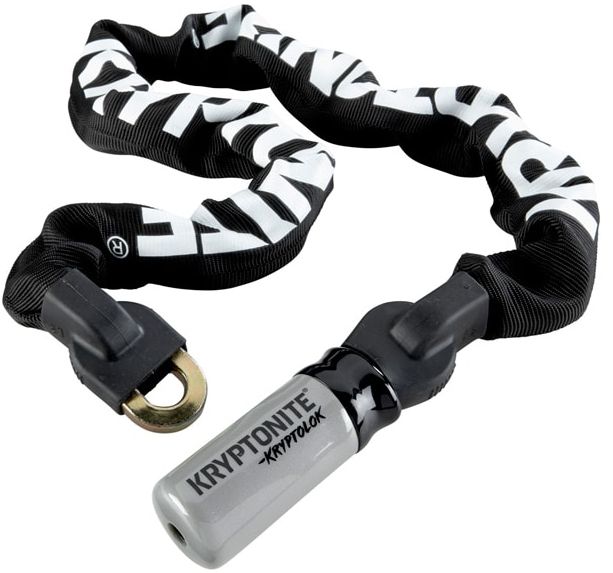 Kryptonite Kryptolok 995 Integrated Chain Lock - 9.5 mm X 95 cm Sold Secure Gold 95 CM Black / Silver