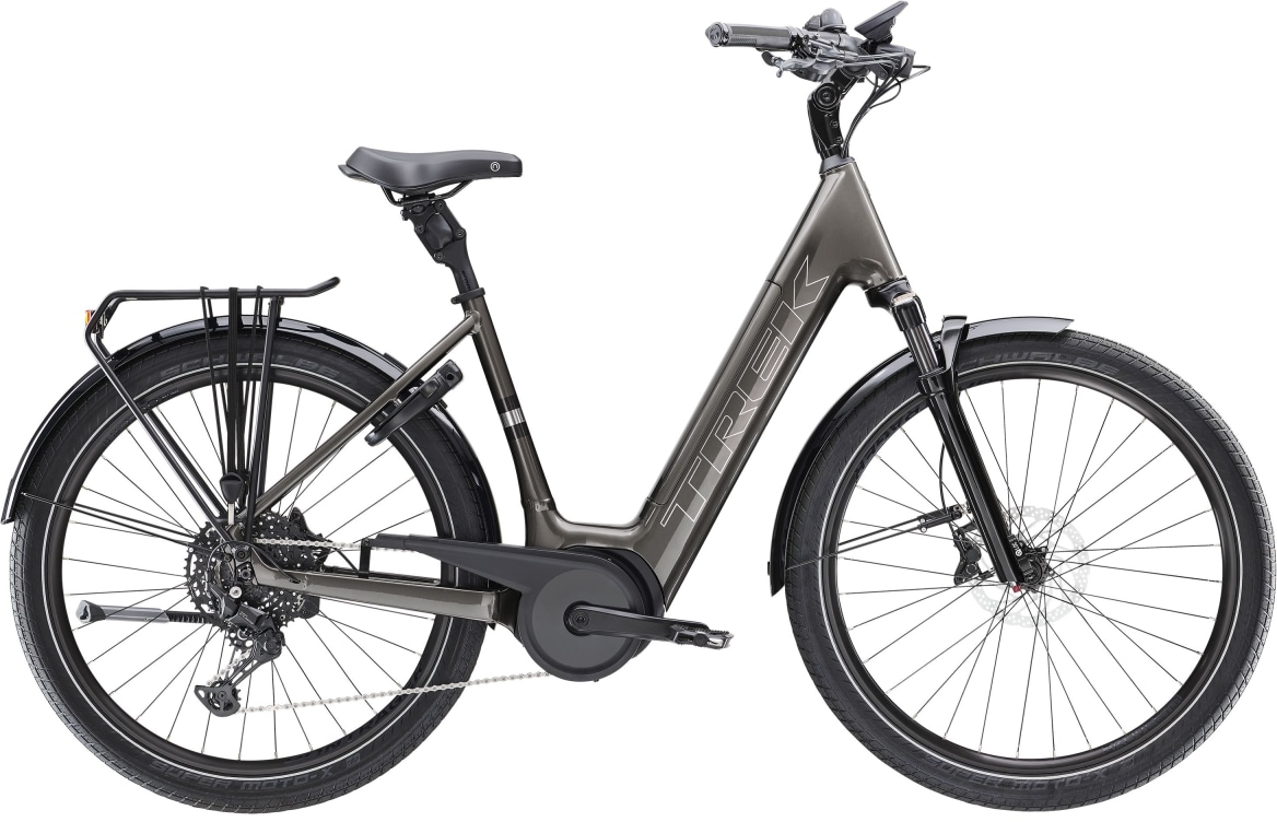 Trek 2025 Verve+ 5 Lowstep 800Wh Electric Bike XL MERCURY