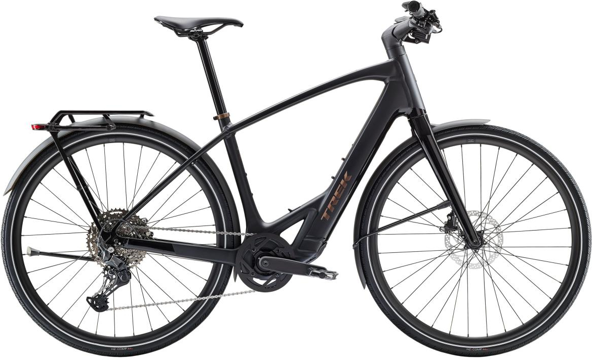 Trek 2025 FX+ 7 Electric Hybrid Bike XL DARK STAR MATTE - Cycles UK