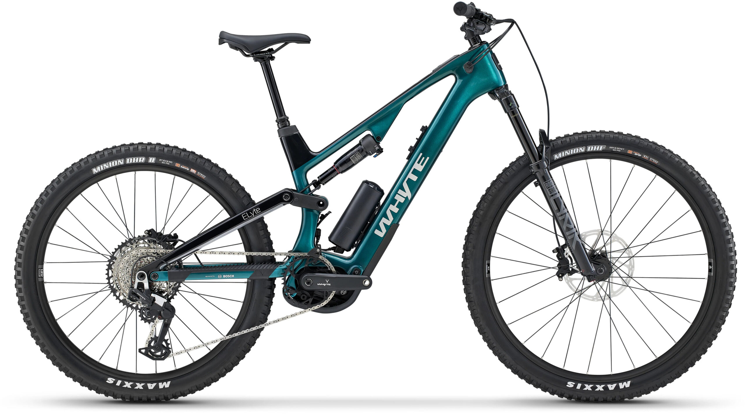 Whyte 2026 ELyte Evo RS Full Suspension Electric Mountain Bike Extra Large Gloss aquamarine - Cycles UK